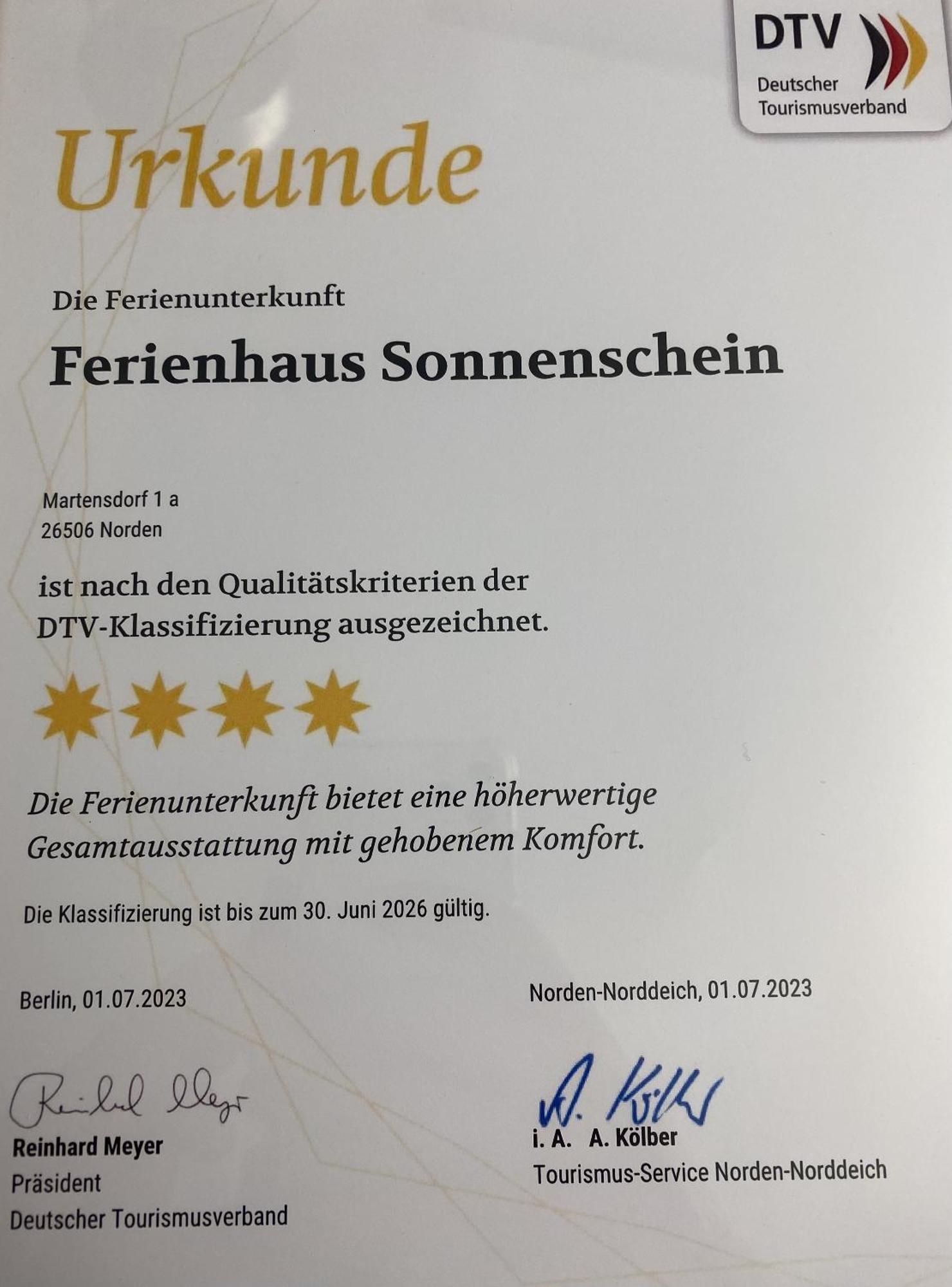 נורדן Ferienhaus Sonnenschein - Wohnung 1 מראה חיצוני תמונה